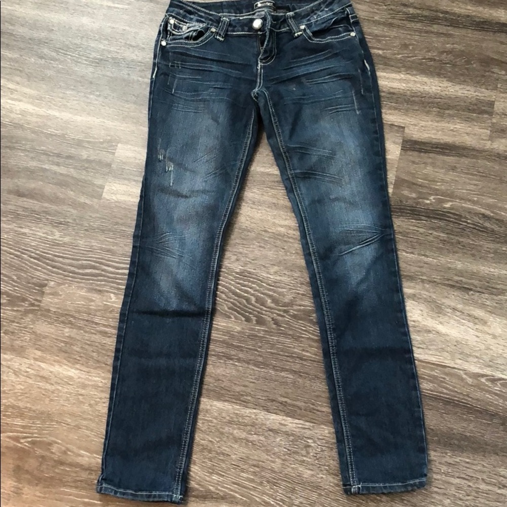 Dark denim skinny jean